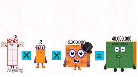 Numberblocks Multiply 10 X 3 Times And Yield 40 400 4000 40000 400000