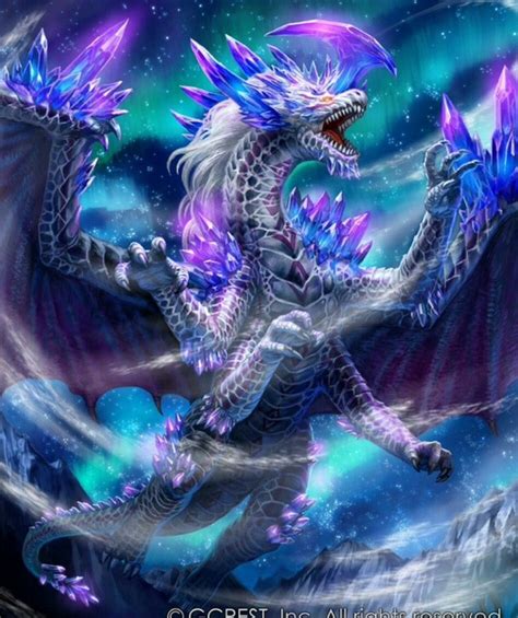 Crystal Dragon Fantasy Creatures Art Mythical Creatures Art