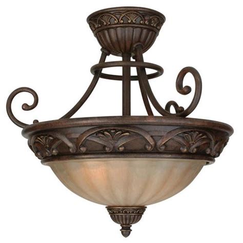 Traditional white round semi flush mount ceiling lighting with ul listed for living room bedroom. Craftmade Barcelona 17.5-in Aged Bronze Traditional ...