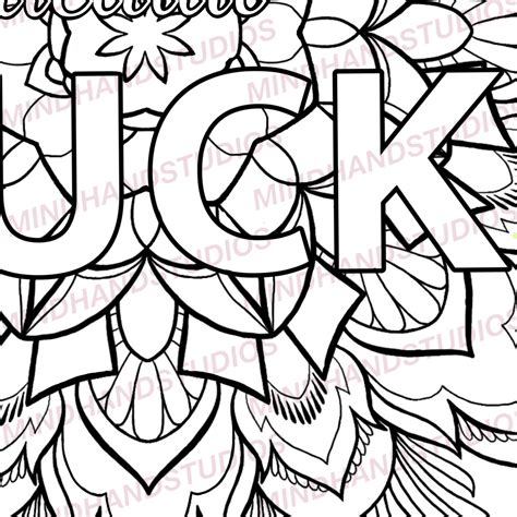 Coloring Page What The Actual Fuck Sassy Coloring Page Etsy Uk