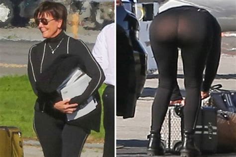 Kris Jenner Exposes Bare Rear In See Through Leggings Well She Is A Kardashian Daily Star