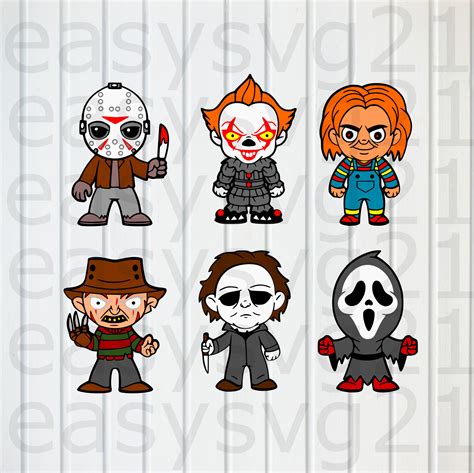 Bundle Baby Horror Characters Cricut Silhouette Cutting Etsy