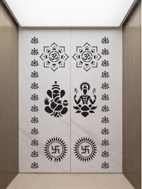 Laxmi Ganesha Double Door Design Door Design Pooja Room Door Design