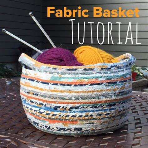 Bonnie Craft Cord Fabric Basket Tutorial Coiled Fabric Basket