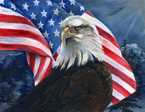 Fourth Of July Artwork Eagle Bald Eagle