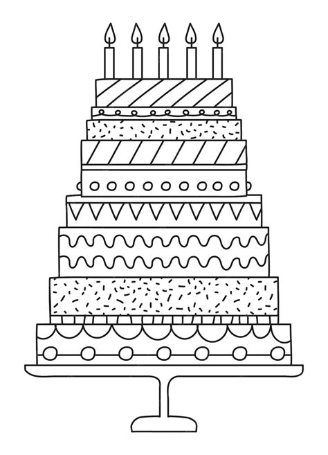 Premium Vector Big Birthday Cake Vector Illustration