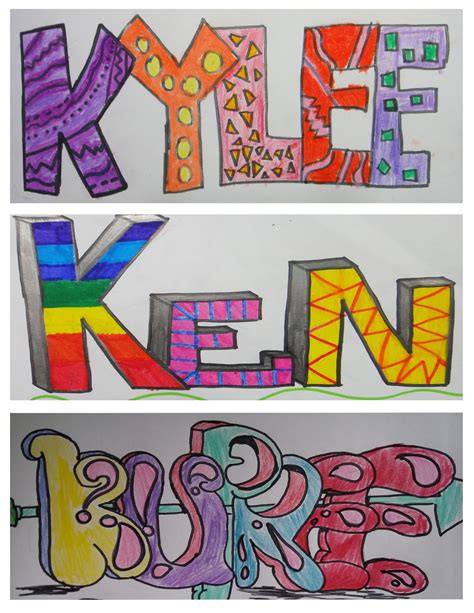 Name Design And Graffiti Art Kids Art Class Art Lessons For Kids Art