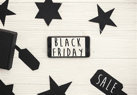 Black Friday Big Sale Text On Phone Screen Special Discount Christmas