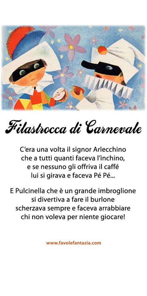 Filastrocca Di Carnevale Italiano Filastrocche Carnevale Scuola Carnevale