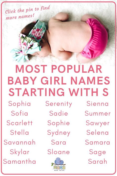 Baby Girl Names That Start With S In 2021 Baby Girl Names Beautiful
