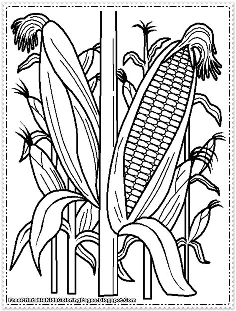 Corn Coloring Pages Printable Free Printable Kids Coloring Pages