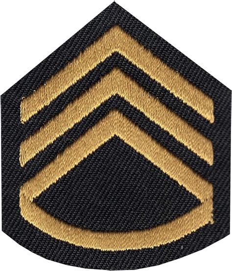 Military Staff Sergeant Rank Patch Insignia Stripe Iron On