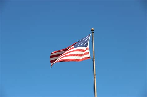 Free Stock Photo Of American Flag Waving On Pole