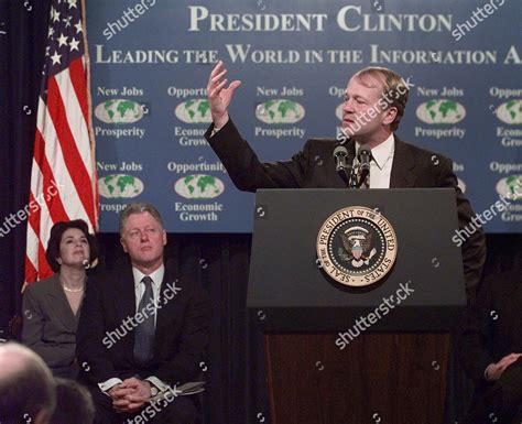 Clinton Chambers Whitman President Clinton Looks Editorial Stock Photo