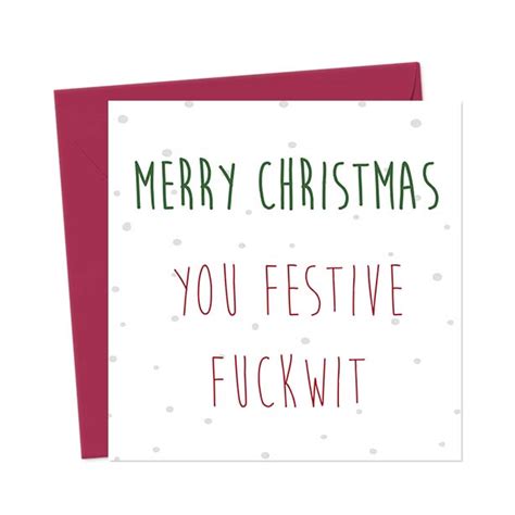merry christmas you festive fuckwit christmas card you said it
