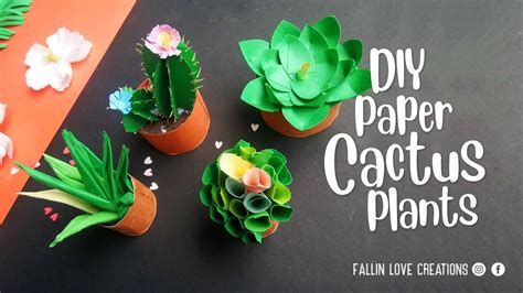 Diy Cute Paper Cactus Plants Paper Craft Work How To