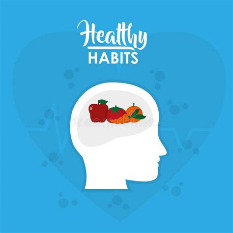 Healthy Habits Lifestyle Concept Stock Vector Illustration Of