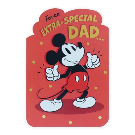 Hallmark Disney Mickey Mouse Fathers Day Card Extra Happy Extra