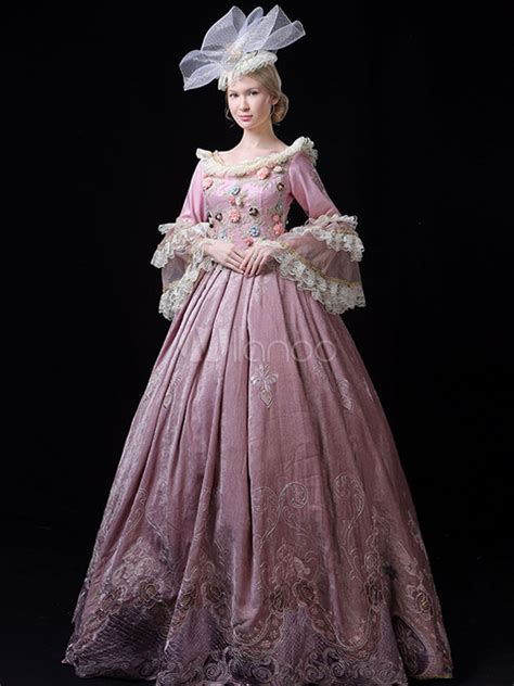 euro style costumes dress red retro marie antoinette costume masquerade ball gown