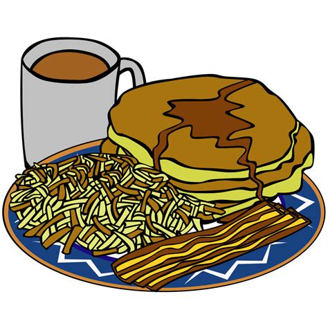 Pancake And Syrup Coffee Bacon Hashbrown Png Svg Clip Art For Web
