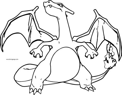 Charizard Coloring Page For Kids