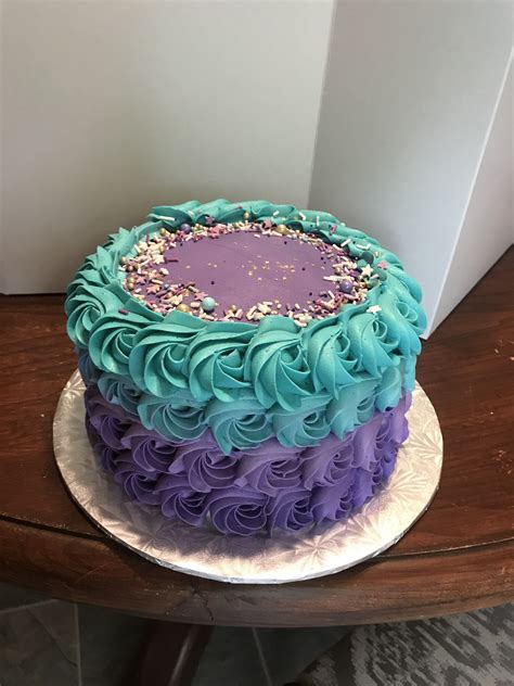 Purple And Teal Cake Cakezc