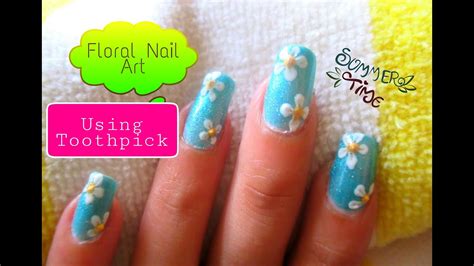 Have them swirl around and. Easy flower nail art using toothpick - YouTube
