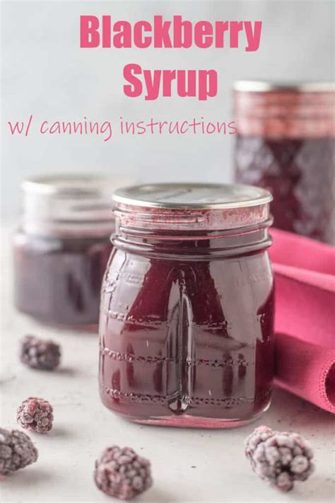 Blackberry Syrup Canning Instructions Binkys Culinary Carnival