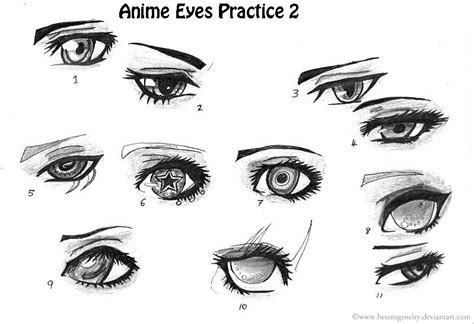 Anime Eyes Sheet By Heterogeneity On Deviantart