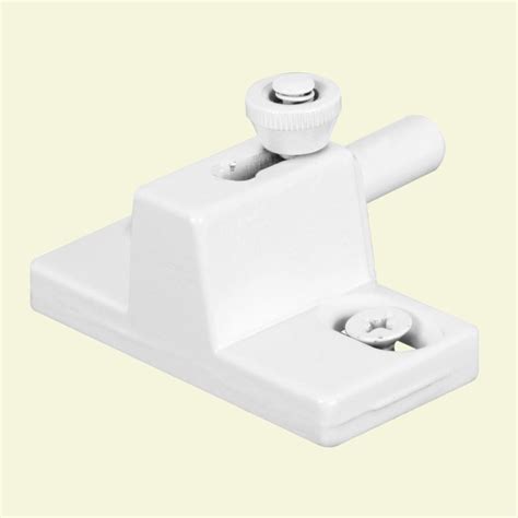 Prime Line White Spring Loaded Bolt Action Sliding Door Lock U 9867