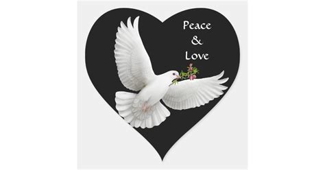 Customizable Peace Love Dove Sticker Zazzle