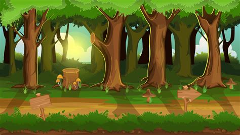 Forest Background game 2D | Game Art Partners