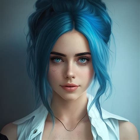Blue Hair Girl Rmidjourney