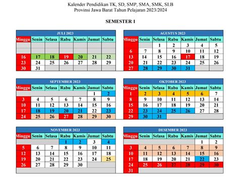 Kalender Pendidikan Kaldik 20232024 Jawa Barat Pdf Giri Widodo