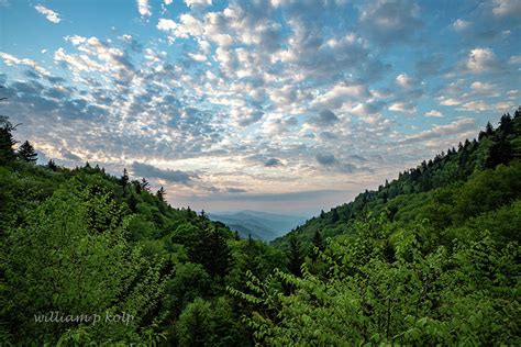 Morton Overlook Sunset Great Smoky Mountains 1 Photograph By William