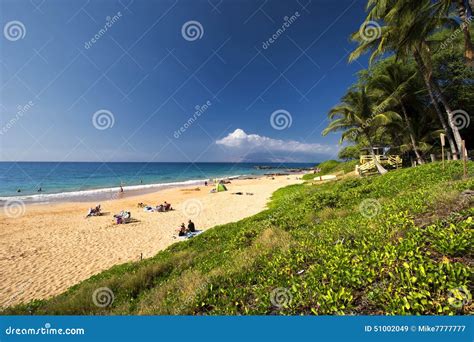 Playa De Kamaole Iii Orilla Del Sur De Maui Hawaii Imagen De Archivo Imagen De Hawai Azul