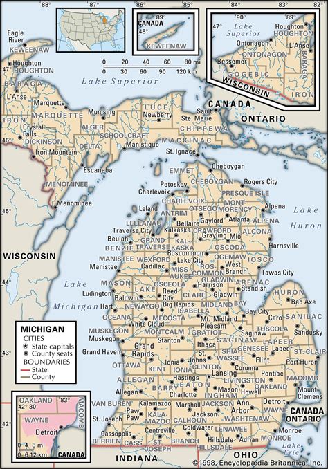 Michigan County Maps Interactive History And Complete List