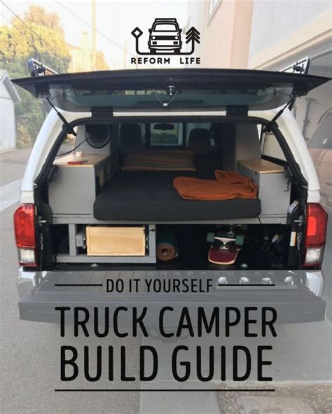 They mounted the 12 watt solar panel on a slide out in front of the trailer and placed the batteries in the toolbox near the front. Free PDF Guide on how to build your own ultimate truck camper. | Truck camper, Pickup trucks ...