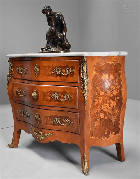 French Walnut & Kingwood Floral Marquetry Commode ...