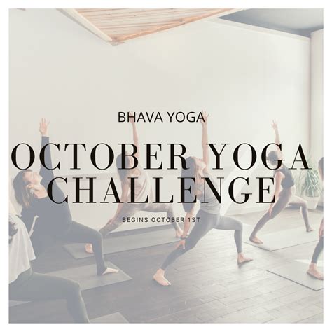 October Yoga Challenge — Bhava Yoga