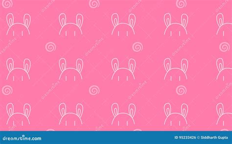 Pink Bunny Ears Pattern Stock Vector Illustration Of Decor 95233426