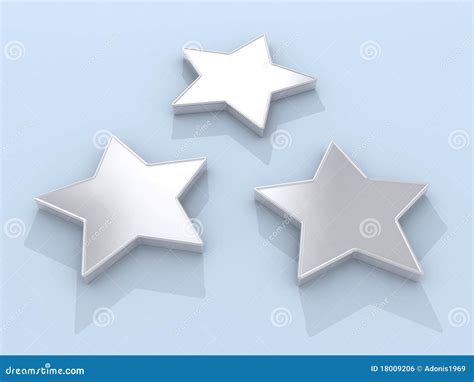 5 Silver Stars Rating Set Isolated On Transparent Background Cartoon