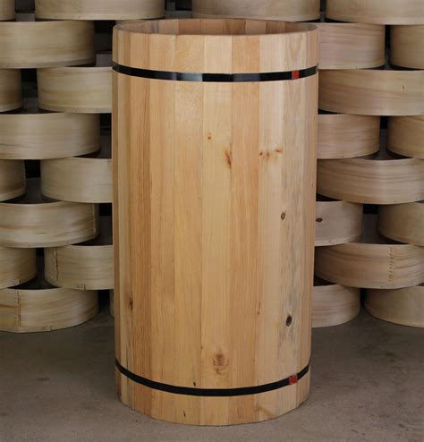 Tall Deli Display Barrel Dufeck Wood Products