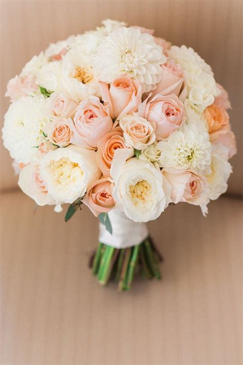 Peach And Ivory Bridal Bouquet Royce Sihlis Photography And Created