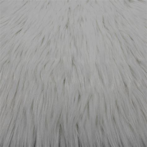 White Faux Fur Fabric Long Pile Mongolian By The Yard Diy Projects