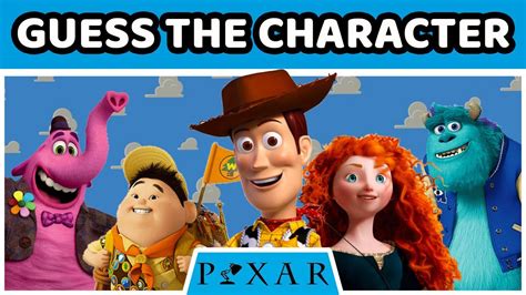 Can You Guess The Disney Pixar Character Part 1 Disney Quiz Pixar Quiz Youtube