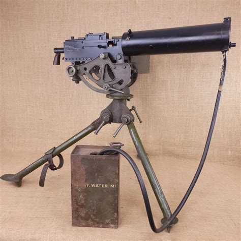 Browning M1917a1 Display Water Cooled Machine Gun On Tripod Old Arms