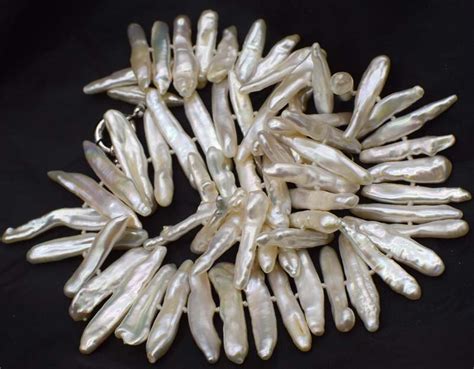 Buy Freshwater Pearl White Biwa 28 35mm Necklace