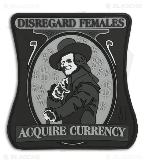 Maxpedition Disregard Females Acquire Currency PVC Patch (SWAT) FBGMS
