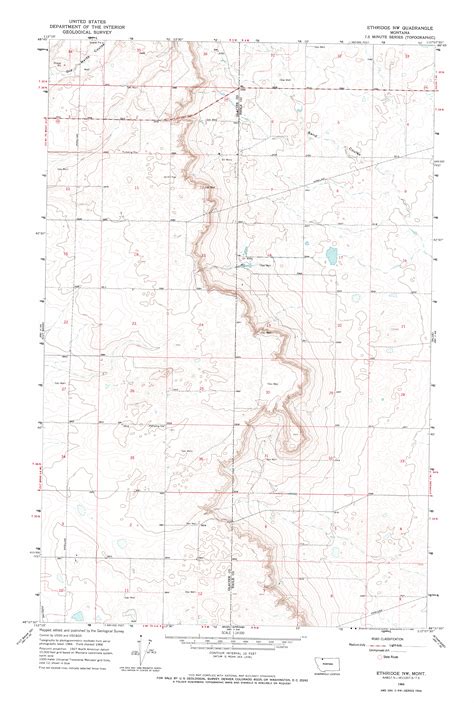 Ethridge NW, MT Topographic Map - TopoQuest